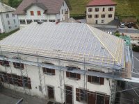Rénovation de la toiture de l'école de Bellevaux.
