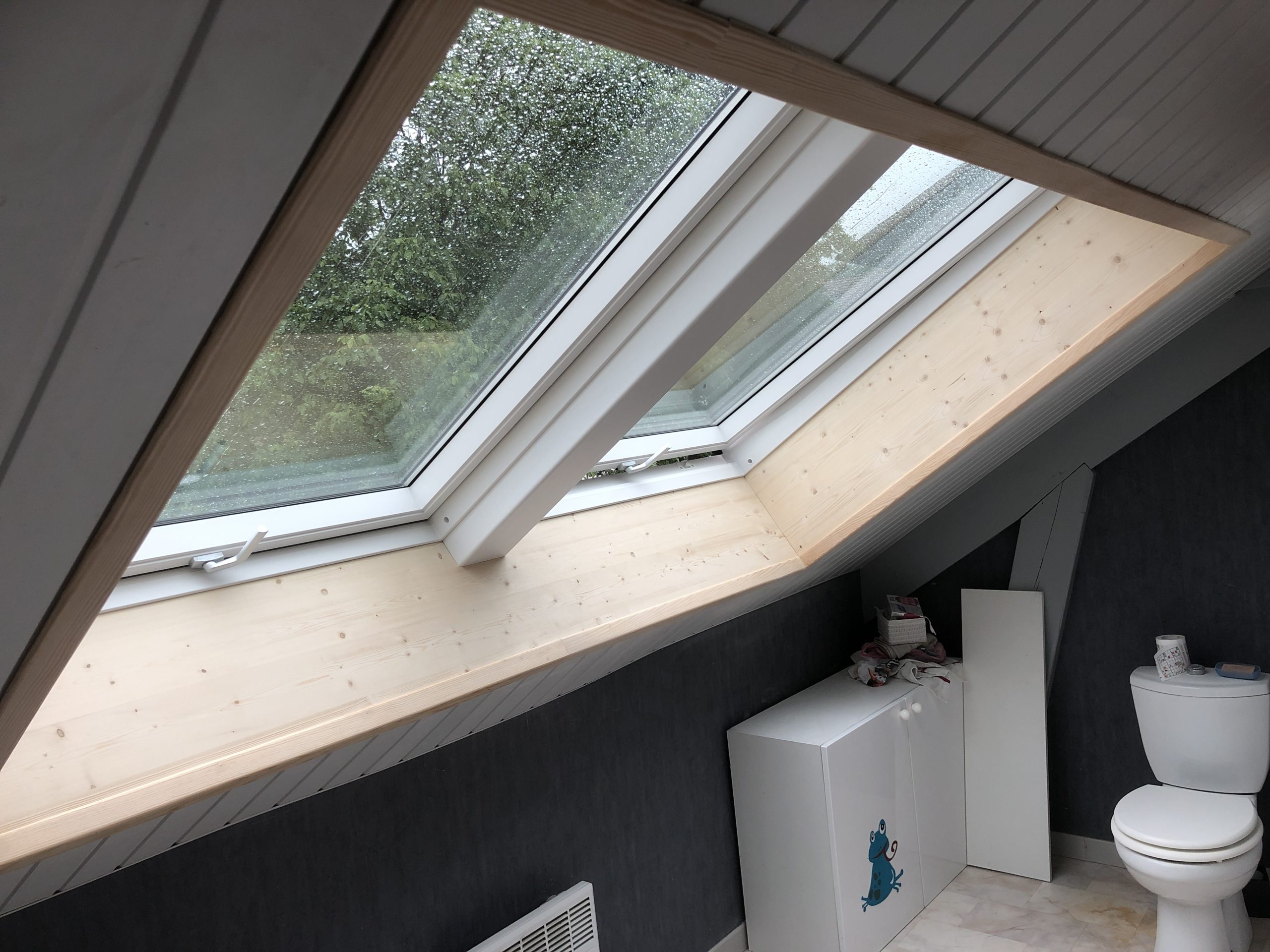 Création d’une double fenêtre de toit VELUX proche d’Albens